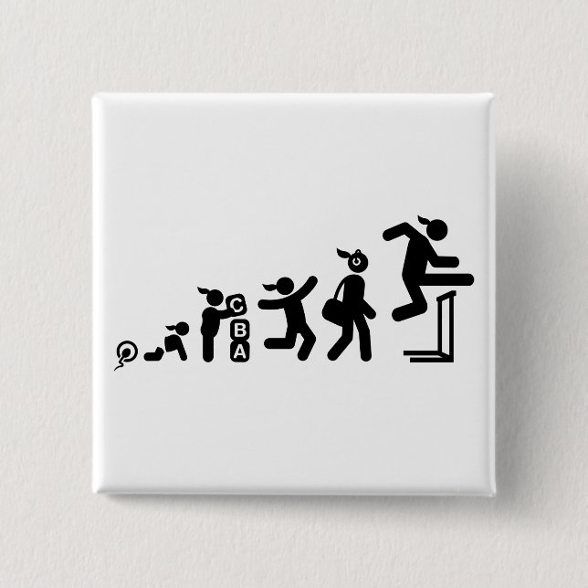 Bóton Quadrado 5.08cm Obstáculos (Frente)