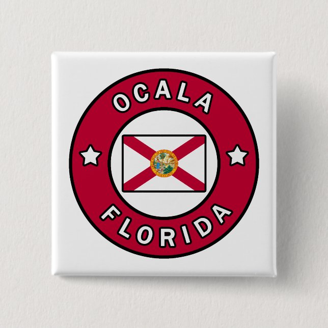Bóton Quadrado 5.08cm Ocala Flórida (Frente)