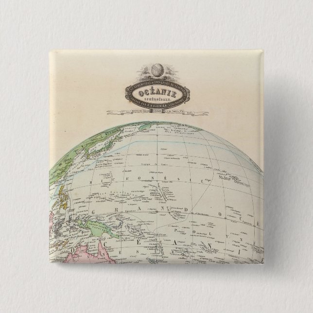 Bóton Quadrado 5.08cm Oceano Pacífico (Frente)