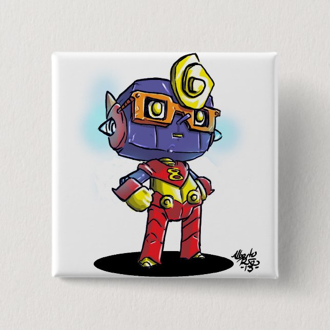 Bóton Quadrado 5.08cm Ocho (Frente)