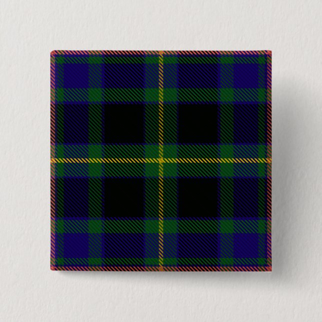 Bóton Quadrado 5.08cm Ofally County Irish Tartan (Frente)