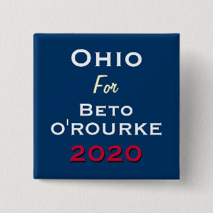 Bóton Quadrado 5.08cm OHIO para o botão da campanha de BETO 2020