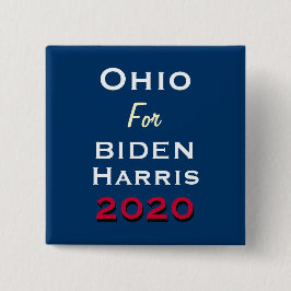 Bóton Quadrado 5.08cm OHIO Para O Botão De Campanha BIDEN HARRIS 2020