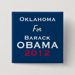 Bóton Quadrado 5.08cm OKLAHOMA para o botão da campanha de OBAMA 2012