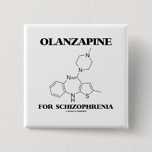 Bóton Quadrado 5.08cm Olanzapine para a esquizofrenia (molécula químic