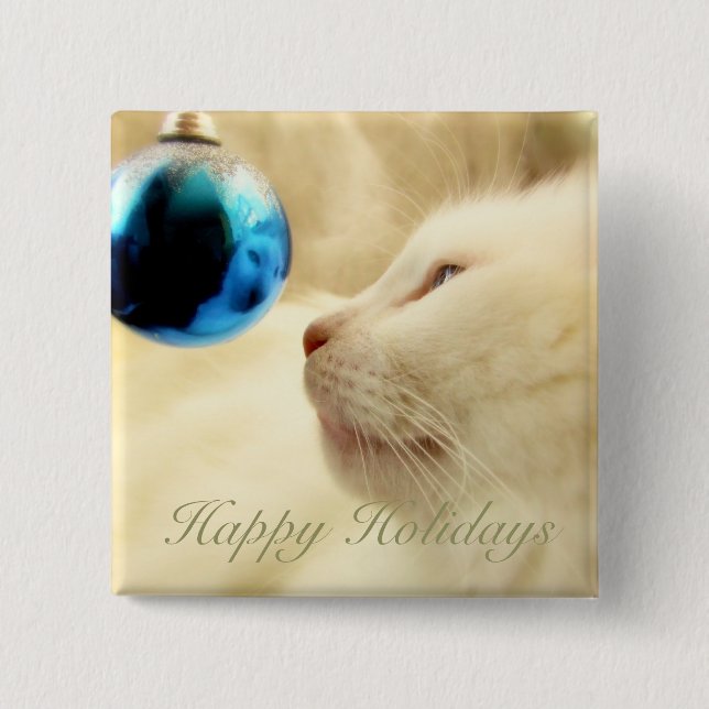 Bóton Quadrado 5.08cm Olhar em cima de uma estrela azul (Frente)