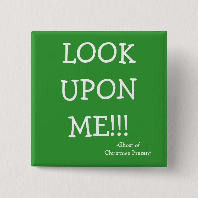 Bóton Quadrado 5.08cm Olhe - a série de Scrooge (Frente)