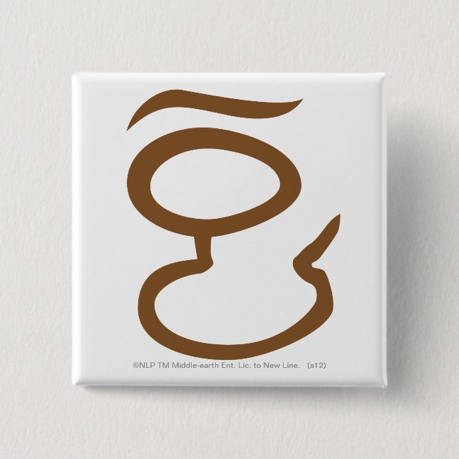 Bóton Quadrado 5.08cm Olho de Sauron (Frente)