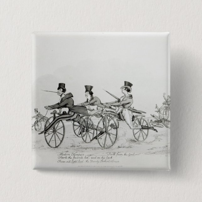 Bóton Quadrado 5.08cm Olympics', moderno c.1820 (Frente)