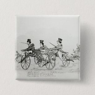 Bóton Quadrado 5.08cm Olympics', moderno c.1820