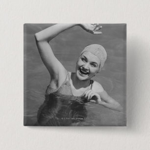 Bóton Quadrado 5.08cm Ondulação da mulher