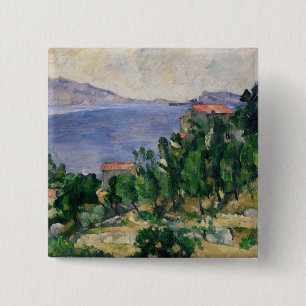Bóton Quadrado 5.08cm Opinião de Paul Cezanne   da montagem