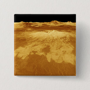 Bóton Quadrado 5.08cm opinião de perspectiva 3D de Sapas Mons em Venus
