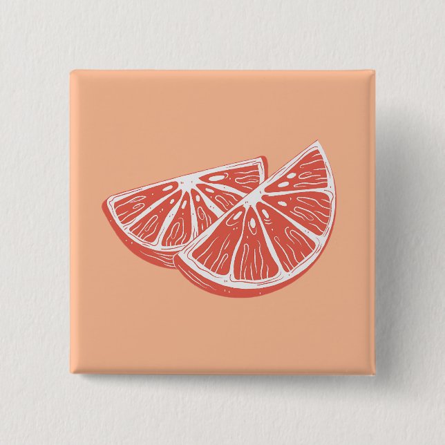 Bóton Quadrado 5.08cm Orange (Frente)