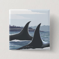 Orca Whales nº 1 - Poster de Viagens vintage