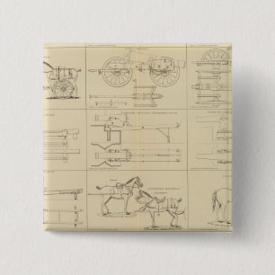 Bóton Quadrado 5.08cm Ordem, provisões, etc