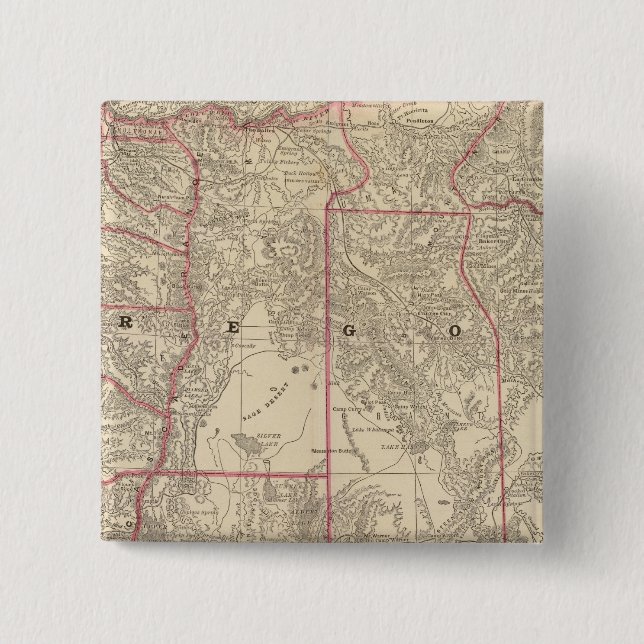 Bóton Quadrado 5.08cm Oregon 6 (Frente)