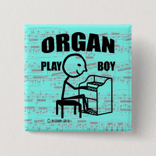 Bóton Quadrado 5.08cm Organ Play Boy