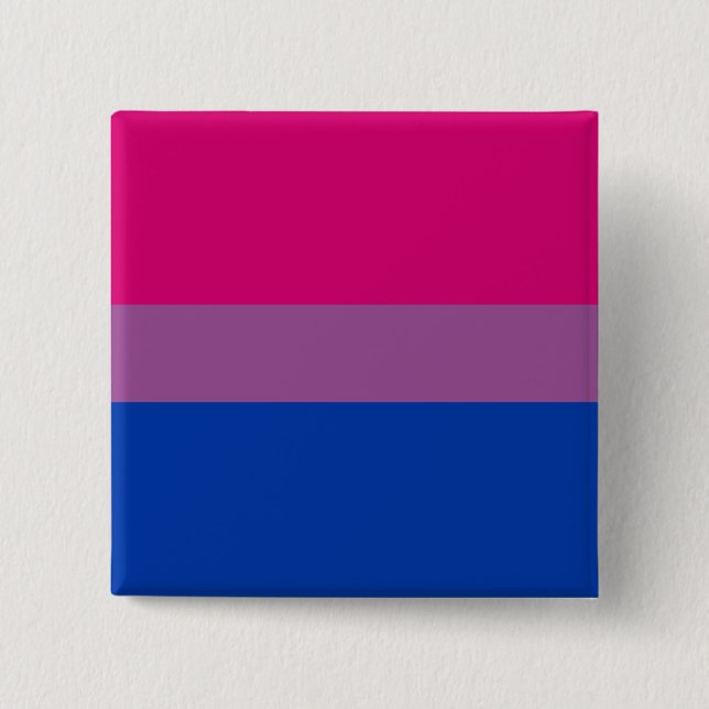Bóton Quadrado 5.08cm Orgulho Bissexual (Bandeira Bi) (Frente)