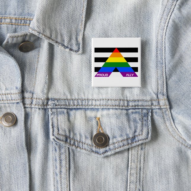 Bóton Quadrado 5.08cm Orgulho LGBT Arco-íris Ortodia (In Situ)