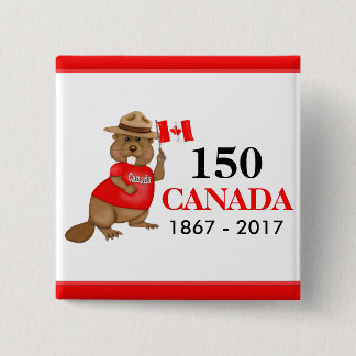 Bóton Quadrado 5.08cm Orgulhoso Vinho Canadiano 150 Aniversário