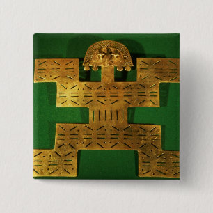 Bóton Quadrado 5.08cm Ornamento peitoral da região de Tolima