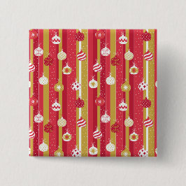 Bóton Quadrado 5.08cm Ornamentos de Árvore de Natal Amarelo Vermelho