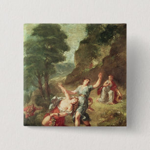 Bóton Quadrado 5.08cm Orpheus e Eurídice, primavera