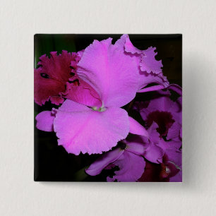 Bóton Quadrado 5.08cm Orquídea