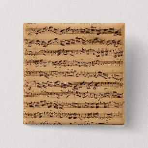 Bóton Quadrado 5.08cm Os concertos de Brandenburger, No.5 D-Dur, 1721