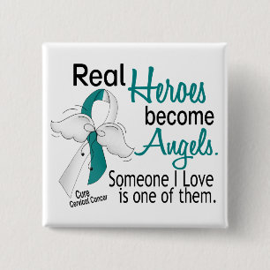 Bóton Quadrado 5.08cm Os heróis transformam-se cancro do colo do útero