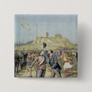 Bóton Quadrado 5.08cm Os Jogos Olímpicos em Atenas