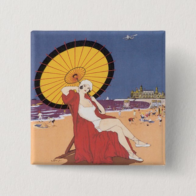 Bóton Quadrado 5.08cm Ostende - Bélgica (Frente)