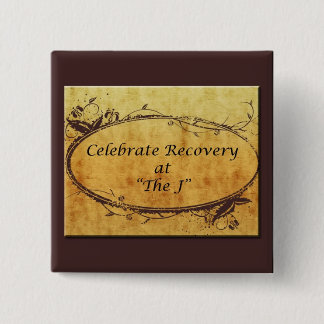 Bóton Quadrado 5.08cm Ouro - CR no J - botão quadrado