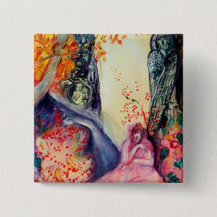 Bóton Quadrado 5.08cm OURO SONHO / Yoga Meditação Zen Garden