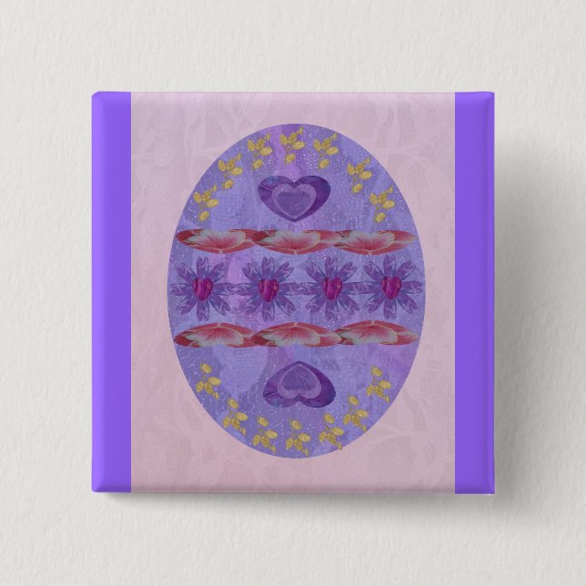 Bóton Quadrado 5.08cm Ovo da páscoa 2011 (Frente)