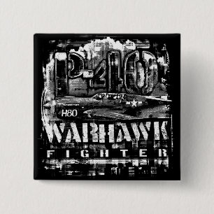 Bóton Quadrado 5.08cm P-40 Warhawk