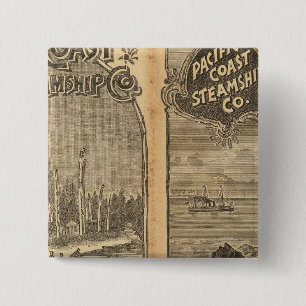 Bóton Quadrado 5.08cm Pacific Coast Steamship Company 2