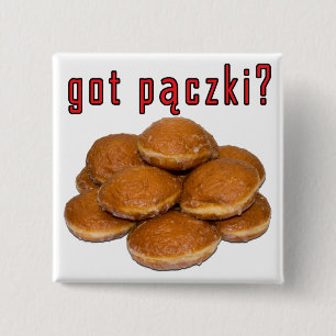 Bóton Quadrado 5.08cm paczki obtido? Sobremesa polonesa