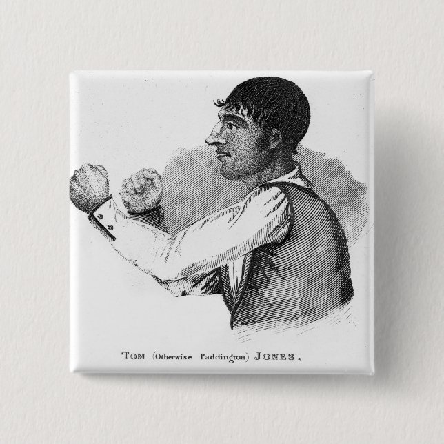 Bóton Quadrado 5.08cm Paddington Tom Jones (Frente)