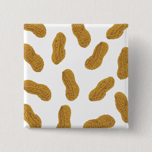 Bóton Quadrado 5.08cm Padrão de amendoins
