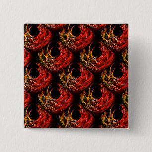 Bóton Quadrado 5.08cm Padrão de Arte Abstrata Elegante Boho Moderno Fofo