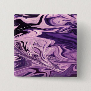 Bóton Quadrado 5.08cm Padrão de arte da galáxia azul