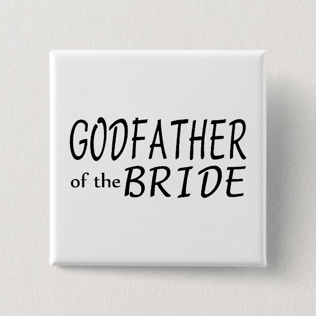 Bóton Quadrado 5.08cm Padrinho da noiva (Frente)