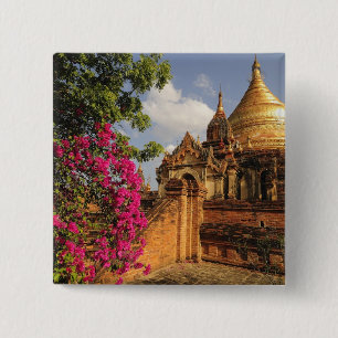 Bóton Quadrado 5.08cm Pagode Dhamma Yazaka em Bagan (Pagan), Mianmar