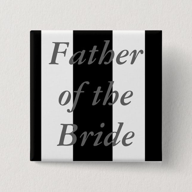 Bóton Quadrado 5.08cm Pai da noiva (Frente)