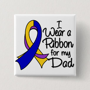 Bóton Quadrado 5.08cm Pai - fita do cancer de bexiga