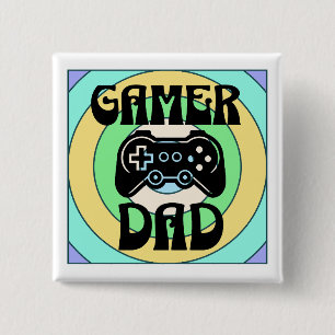 Bóton Quadrado 5.08cm Pai Gamer
