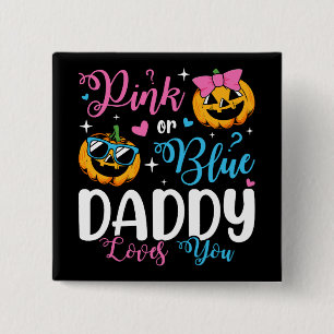 Bóton Quadrado 5.08cm Pai Rosa Ou Azul Te Ama Pumpkin Baby Square
