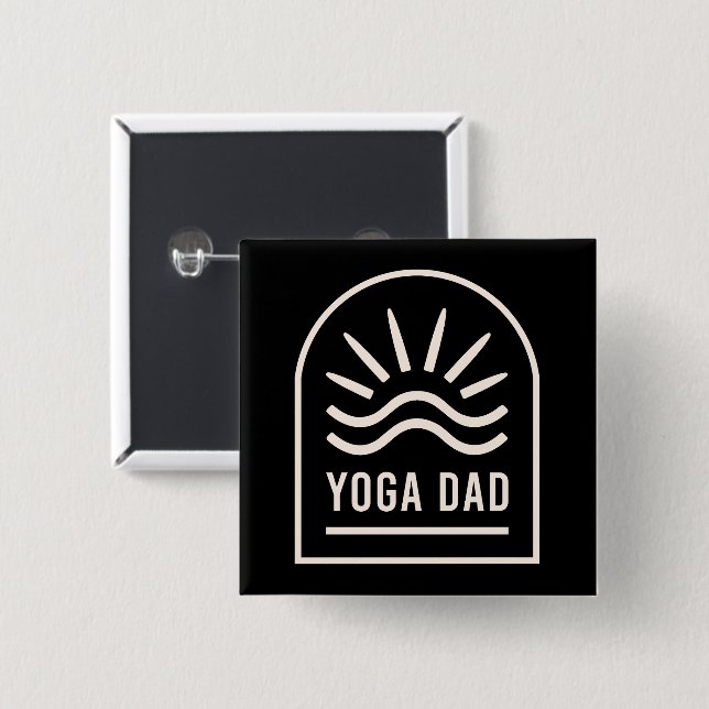 Bóton Quadrado 5.08cm Pai Yoga (Frente & Verso)